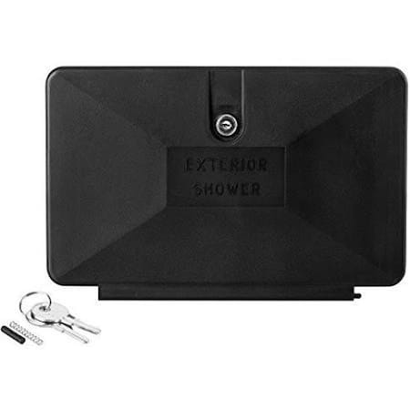 Dura Faucet Dura Faucet D6U-DFSA170DBK RV Exterior Shower Box Door; Black D6U-DFSA170DBK